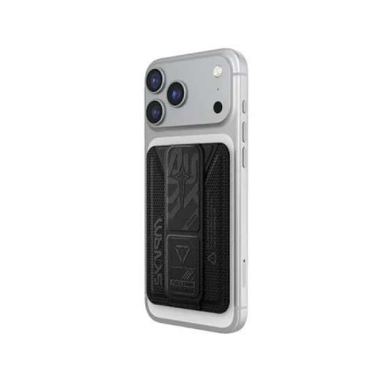Skinarma magnetic cardholder with grip-stand kado _ black